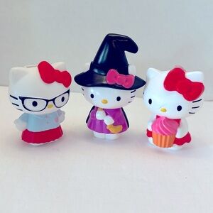 Sanrio Hello Kitty Halloween Keychain Ruler Holder Plastic Figures Lot of 3